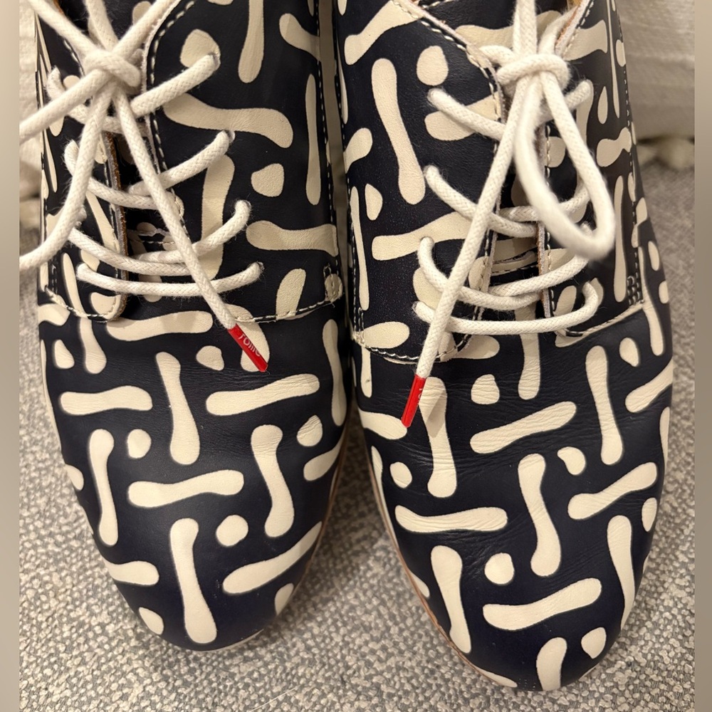 ROLLIE Derby Print X Twisted Star Leather Lace Up Flats - Picture 3 of 8